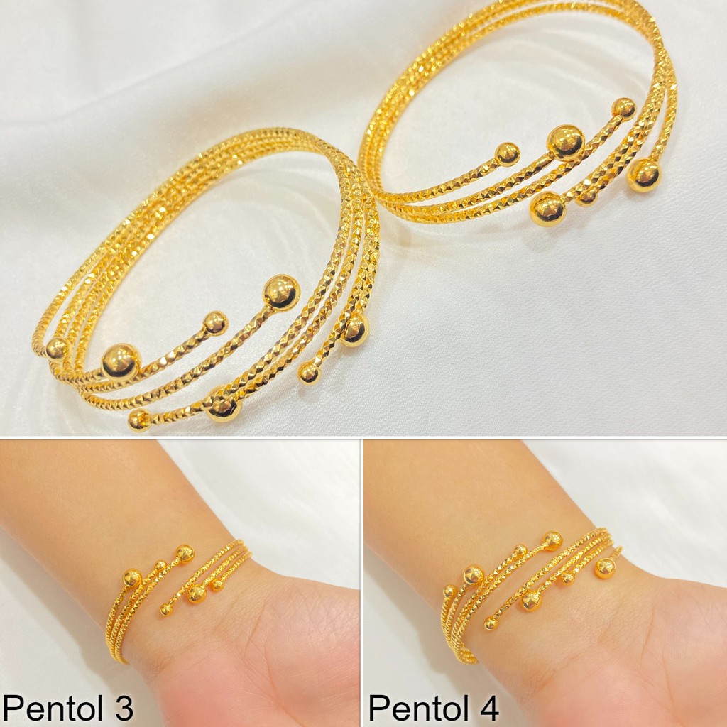 noin_acc Gelang fashion Wanita Lapis Emas GLE-005