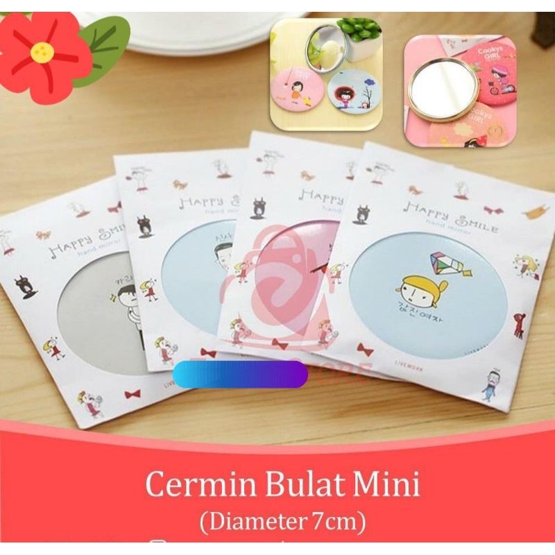 Cermin Rias Make Up Lingkaran Bulat Mini Diameter 7cm