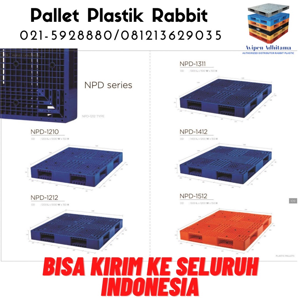 Pallet Plastik Rabbit Pallet Plastik Industri Termurah