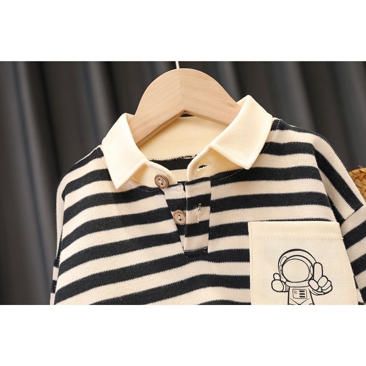 BABYLOVANTA -setelan anak laki-laki keren / setelan motif STRIP ASTRONOT / setelan premium import