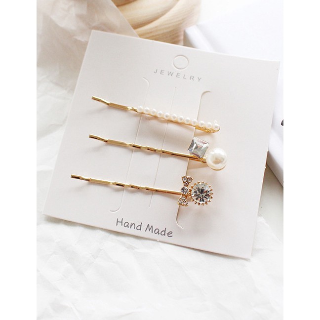 LRC Jepit Rambut Fashion Pearl Hair Clip Set F4320X