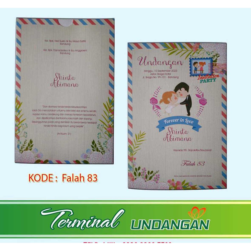 Kertas Blangko Undangan Falah 83 Etnik Murah