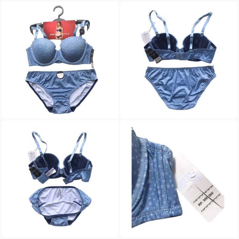 Pierre Cardin bra set panty 707-73503B berkawat branded sale label utuh original 34B