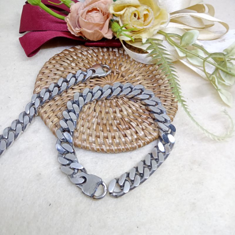 Gelang Monel Rantai Kecil I Gelang Rantai Pria I Gelang Anti karatan