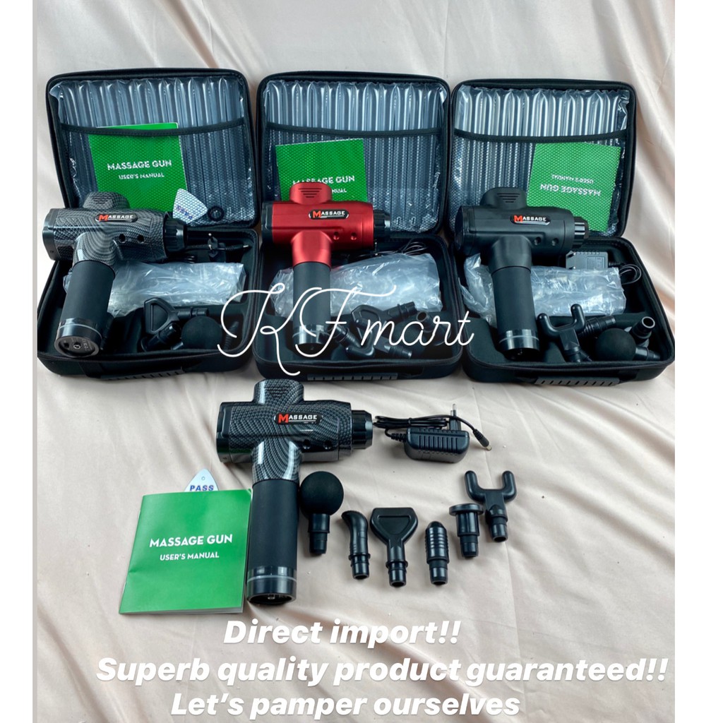 Massage Gun Alat Pijat Otot Terapi Rileksasi Otot 6Head/ 30 speed gear adjustment
