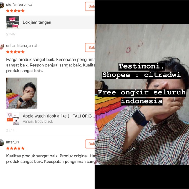 Jam tangan look / BLACK FULL-5