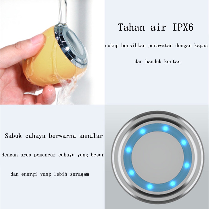 InFace Alat Setrika Wajah Pemijat Perawatan Kulit Anti Anging Facial Massage 4in 1 Massager Face Lift Device Radio Frequency LED Skin Rejuvenation Wrinkle Removal Facial Moisturizing Skin Care Tools Elektrik Getar Perawatan Kulit Cleaner Massager