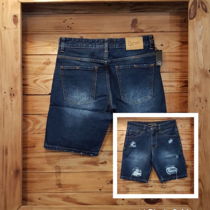 ONEBREAKS SHORTPANTS DENIM RIPPED / CELANA JEANS PENDEK /CELANA ONEBREAKS PENDEK RIPPED / CELANA JEANS PENDEK RIPPED / CELANA PENDEK ONEBREAKS WASHING RIPPED / PENDEK RIPPED