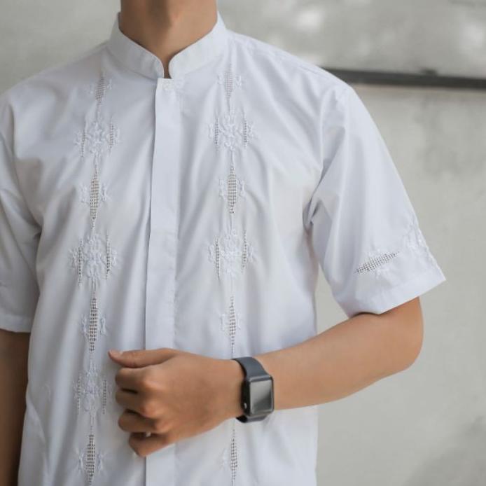 ✴ BAJU KOKO PADANG KERANCANG LENGAN PENDEK BAJU KOKO BORDIR FASHION MUSLIM PRIA DEWASA ♝