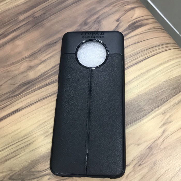 SILIKONE AUTO FOKUS LEATHER CASE KULIT BLACK FOR INFINIX NOTE 7
