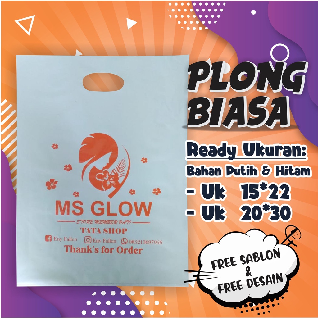 Termurah Sablon Tas Plastik Gratis Desain Tas Plastik Baju, Tas Plastik Jaket Tas Plastik Skincare