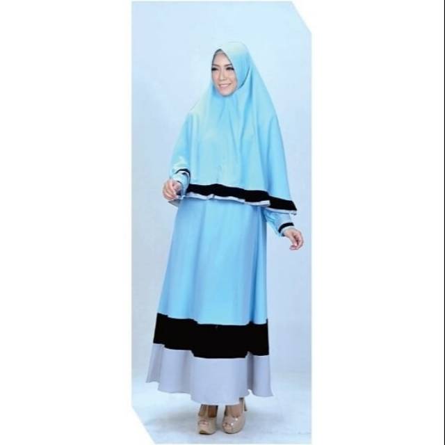 GAMIS BIRU MUDA / LONG DRESS BIRU MUDA