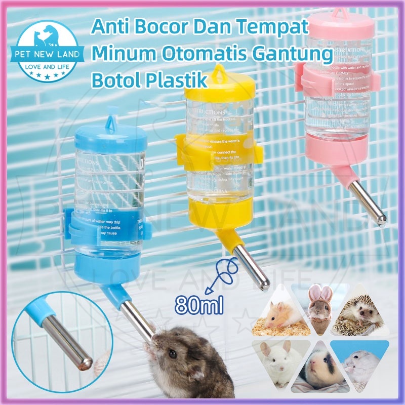 Botol Minum dot 80ml Kucing Kelinci Tempat Minum otomatis Botol Hamster Marmut Landak Aksesoris Hewan Peliharaan