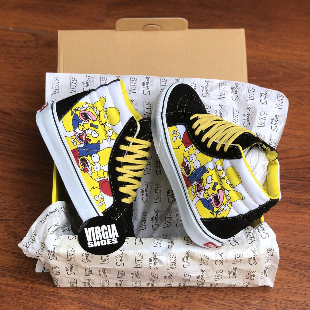 vans sk8 hi black yellow