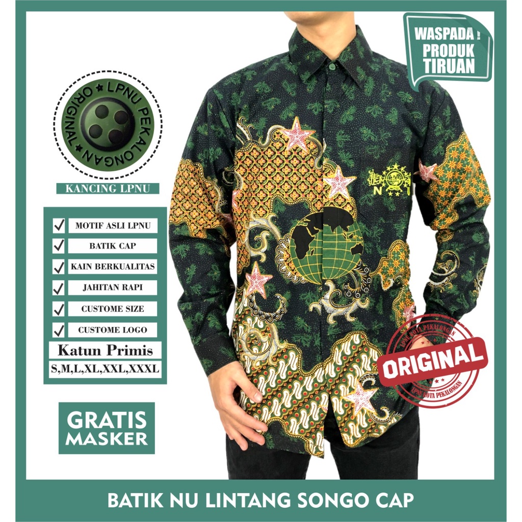 Batik NU Lintang Songo Cap Original LPNU KOTA PEKALONGAN batik nu lintang songo Cap