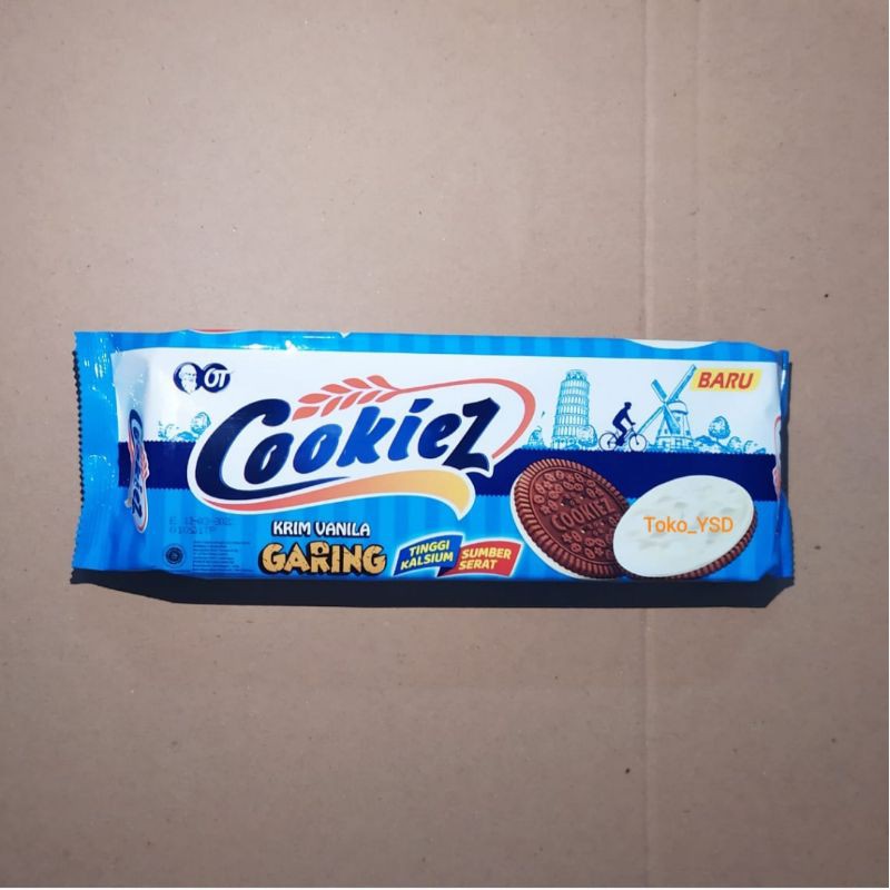 Cookiez krim vanila garing 120 gr biskuit coklat krim vanila oreo