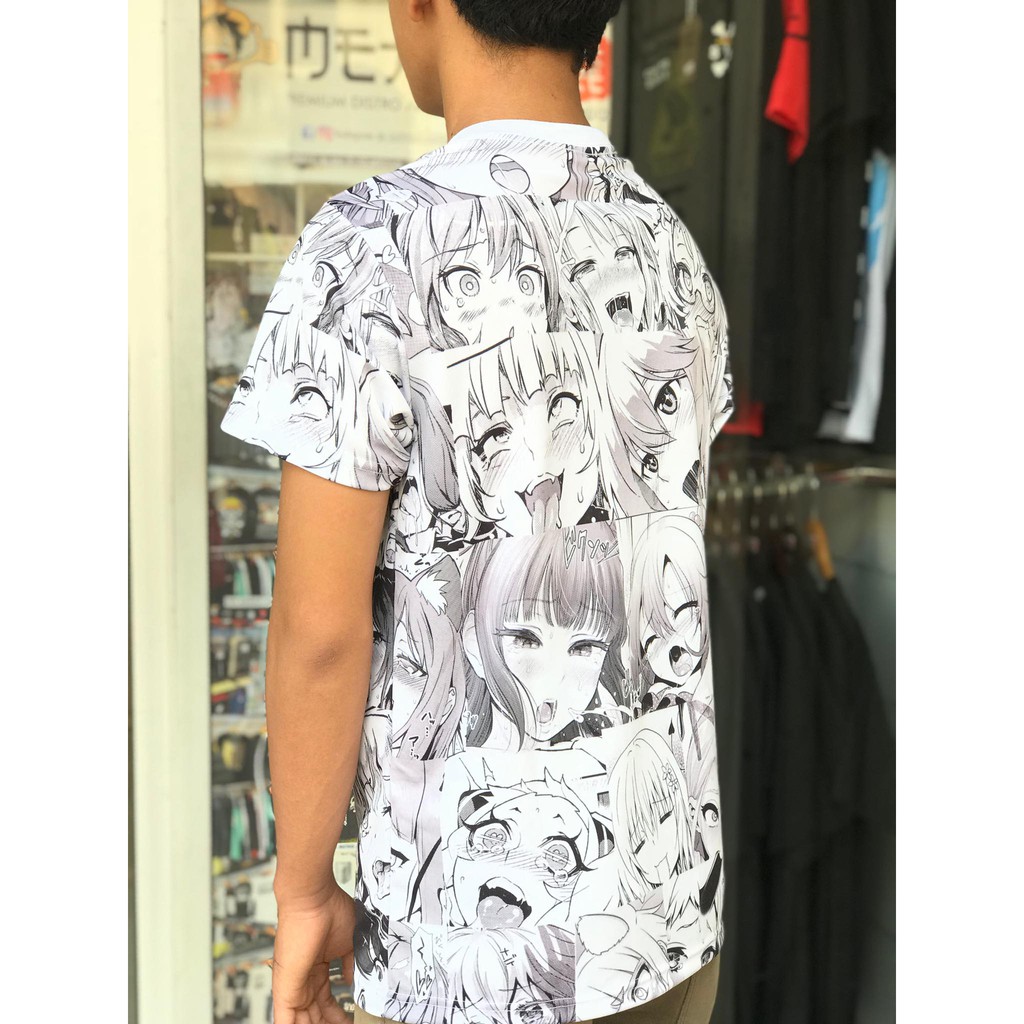 Kaos Ahegao Face Fullprint White
