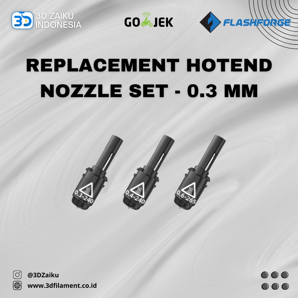 Original Flashforge Adventurer 4 Replacement Hotend Nozzle Set