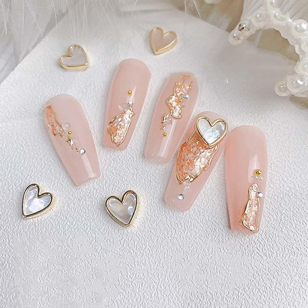 Mxbeauty Cinta Hati Nail Art Rhinestones Flat Bottom Jepang Symphony Mewah Pesona Halus DIY Nail Art Perhiasan