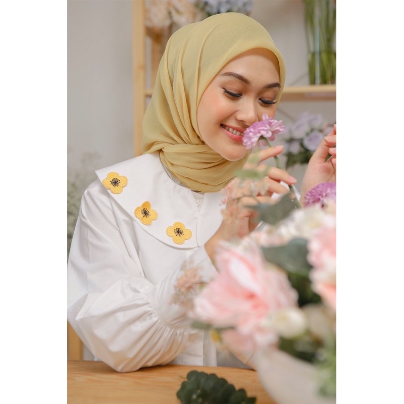 HijabChic HC x nada Feverfew white