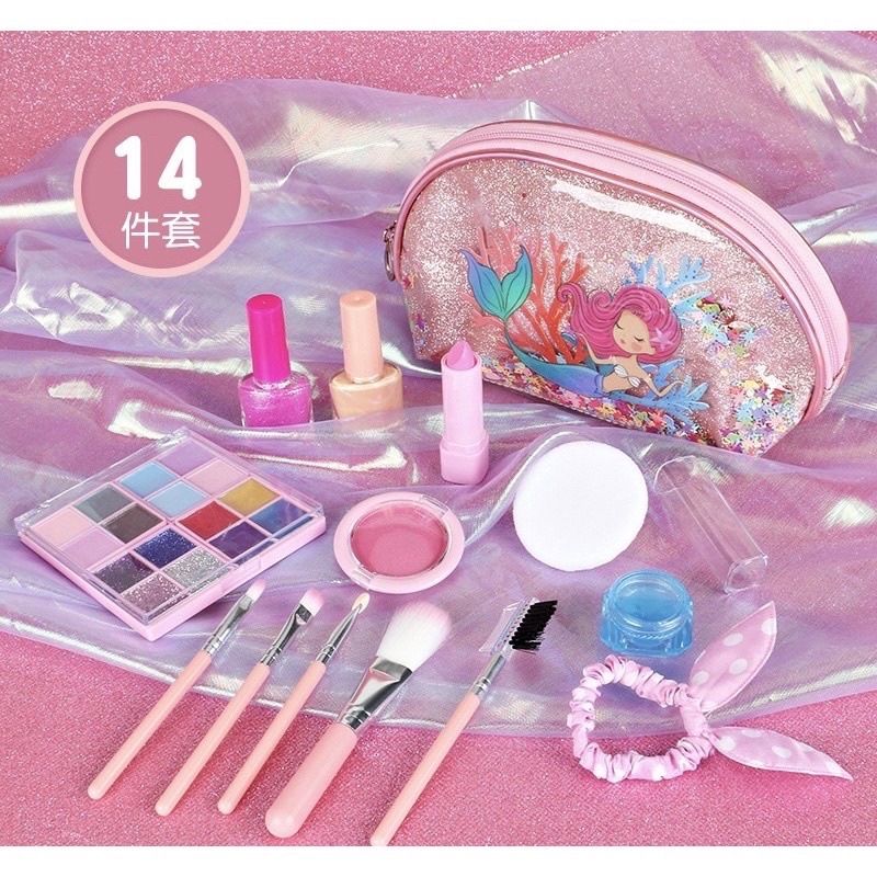 children pretend plays make up kit set mainan make up anak dengan fungsi asli - kado anak cewek