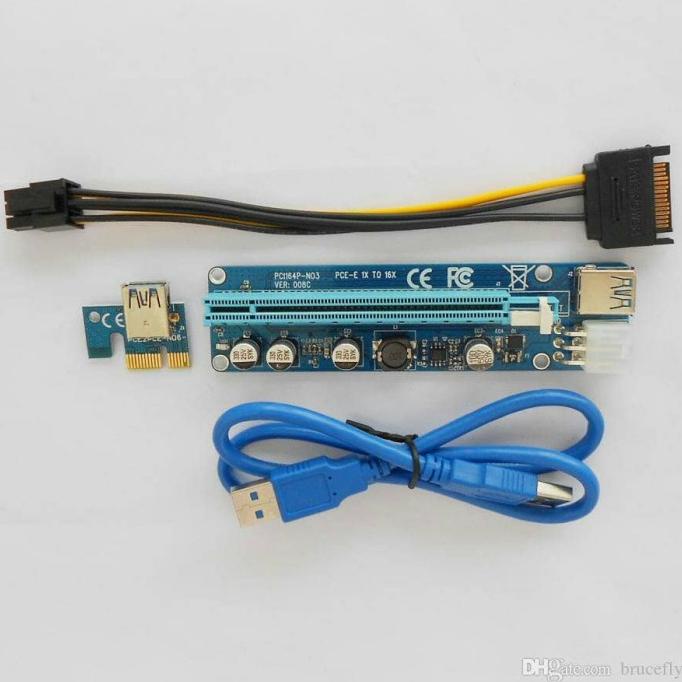 Pci-E Riser 1X To 16X Usb Riser Vga Mining