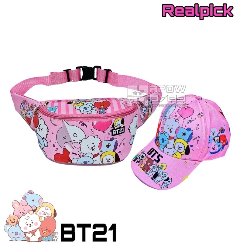 Waist bag anak perempuan,westbag anak cewe motif BT21 REALPICT