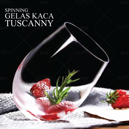 Gelas Kaca 350ml Tuscany Weight base Balancing cocktail Mojito elegant oval curve clear