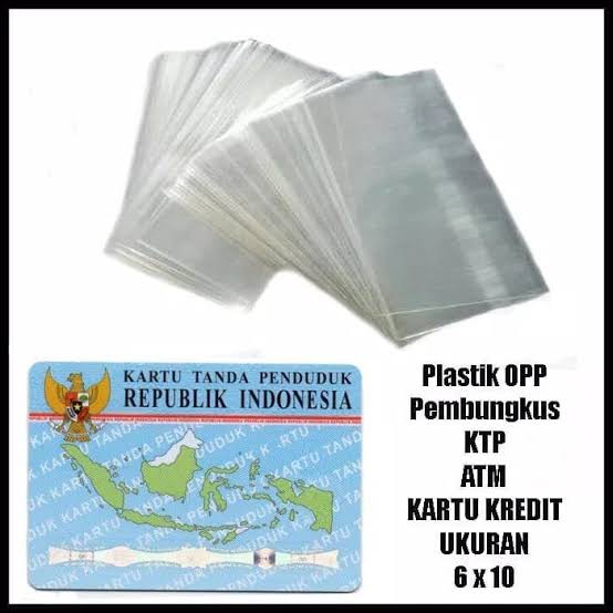 Plastik Pelindung KTP / Kartu ATM / Credit Card / BPJS - Harga Satuan / Per pcs / Per lembar