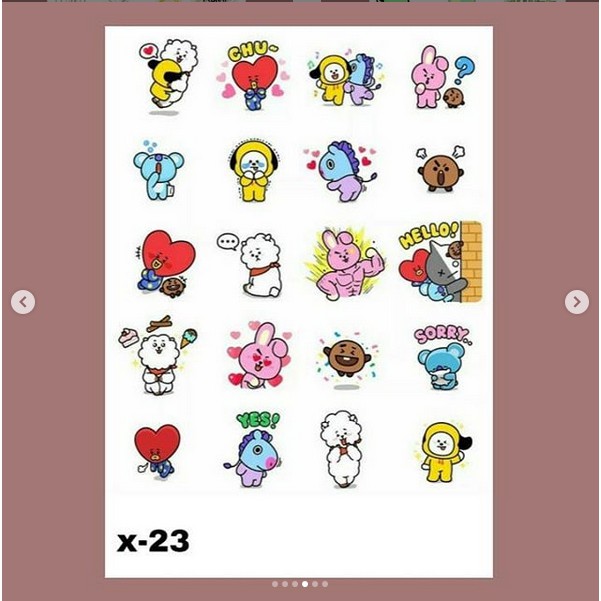 

STIKER TUMBLR AESTHETIC BT21 X-23