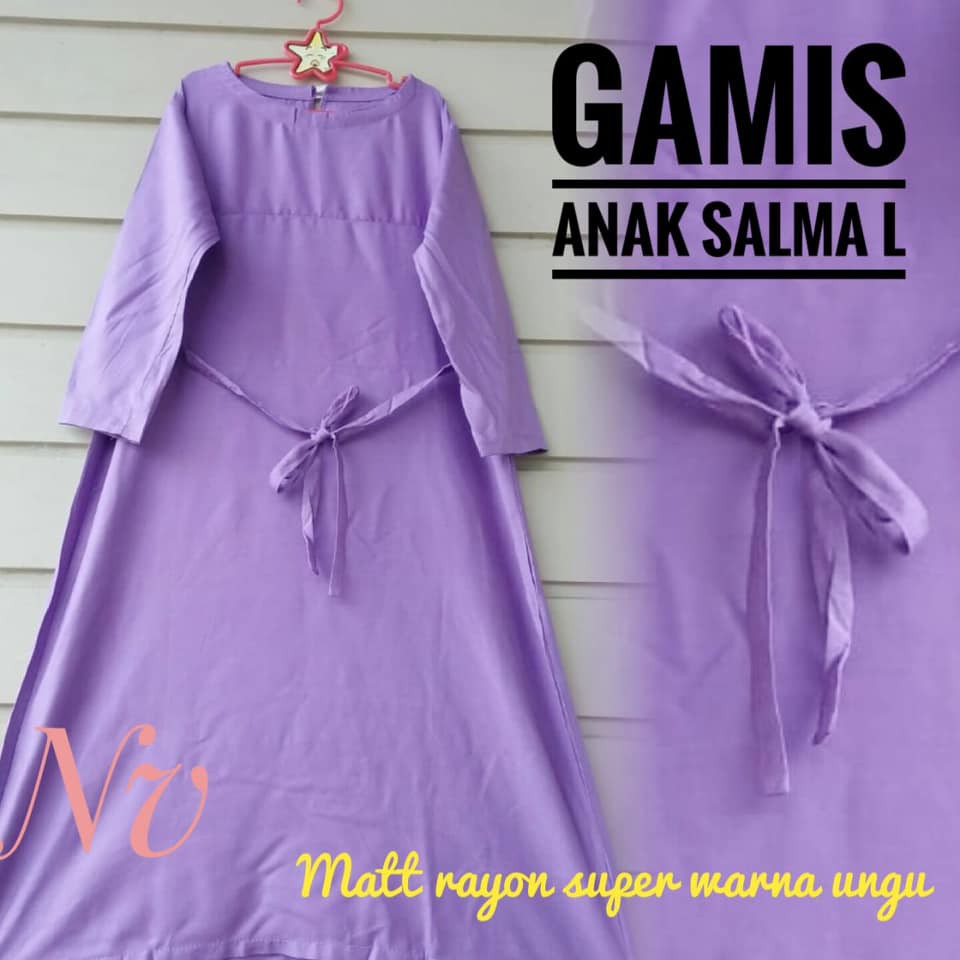 BAJU ANAK GAMIS POLOS SALMA(L)