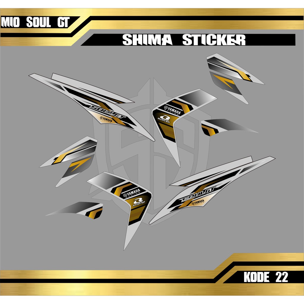 [COD] Stiker MIO SOUL GT Striping MIO SOUL GT Motor YAMAHA Sticker Variasi Racing 22 - 26