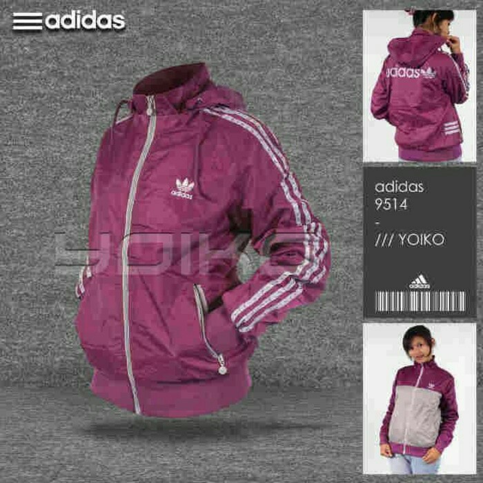 Jaket Adidas Parasut Anti Air | Jaket Motor Wanita - Turquoise, M