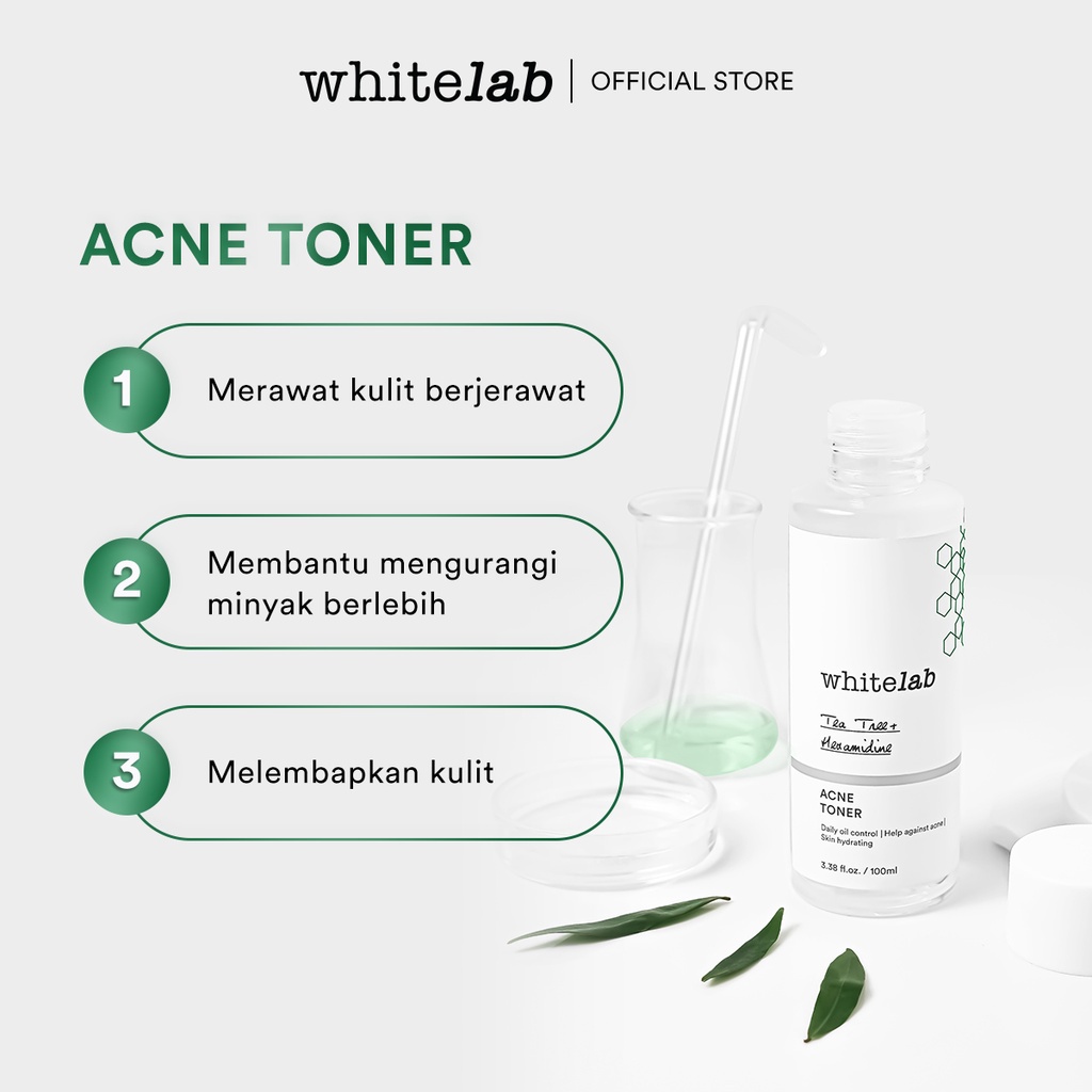 WHITELAB TEA TREE HEXAMIDINE ACNE TONER 100ML