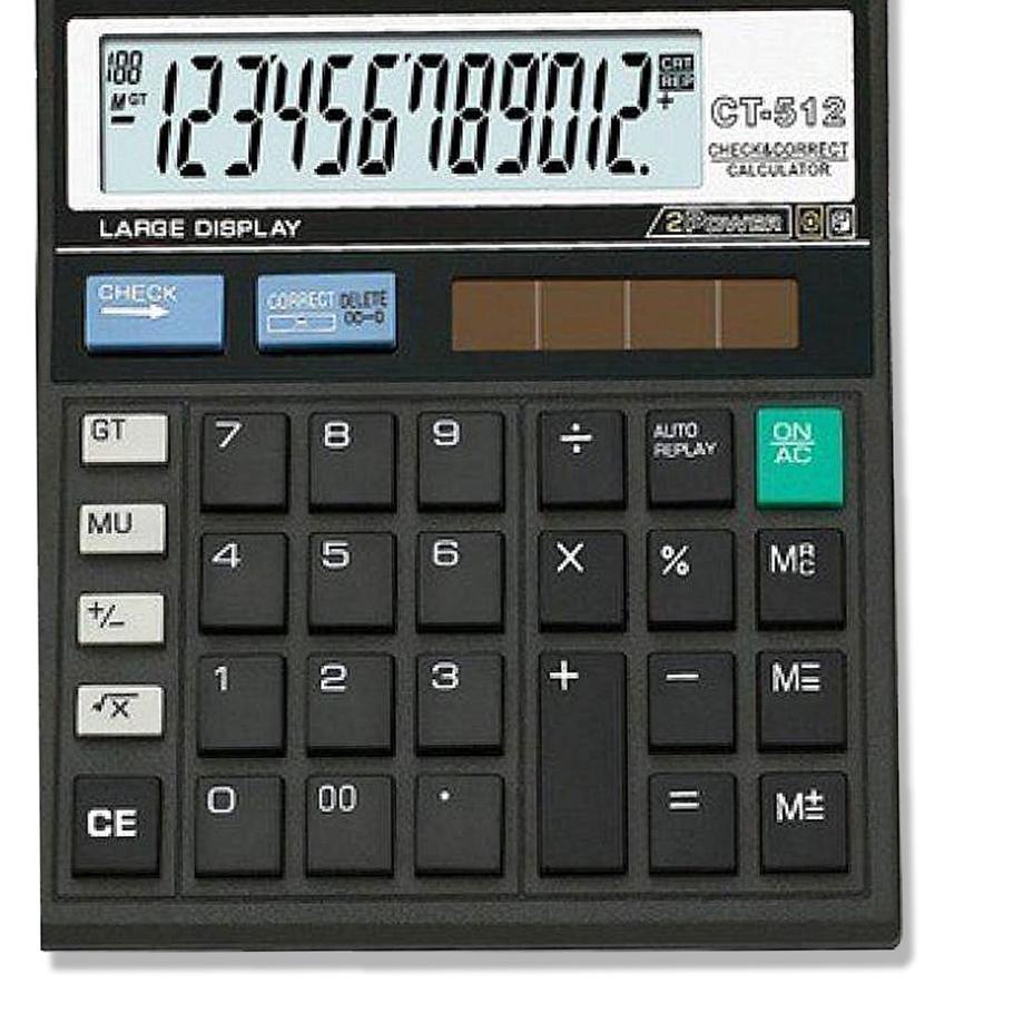 

레 Kalkulator CT 512 12 Digit -Kalkulator Check / Kakulator Dagang Besar / Calculator CT 512 SELLER Berkualitas