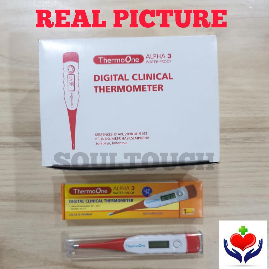 Termometer Digital KEMENKES Akurat Waterproof / Thermo Alpha 3 onemed / Thermometer dewasa anak bayi