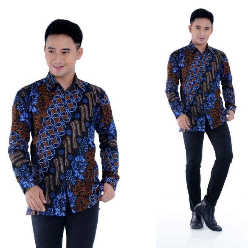 Kemeja batik lengan panjang size M L XL XXL 3XL 4XL 5XL