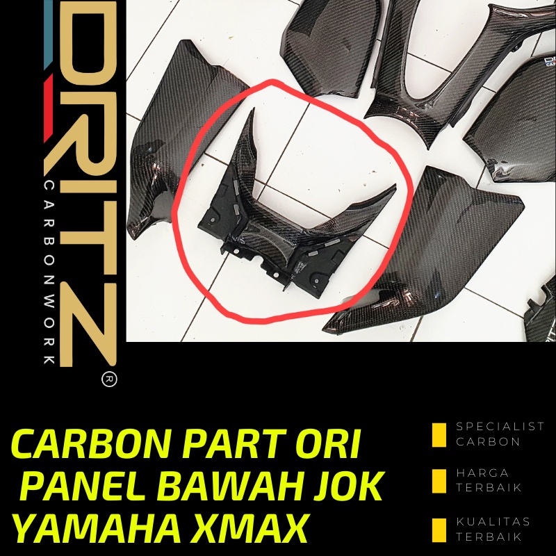 Carbon PART ORI PANEL BAWAH JOK YAMAHA XMAX Aksesoris Karbon