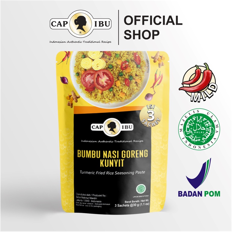 CAP IBU Bumbu Nasi Goreng Kunyit Pouch Sachet 40g x 3 pcs