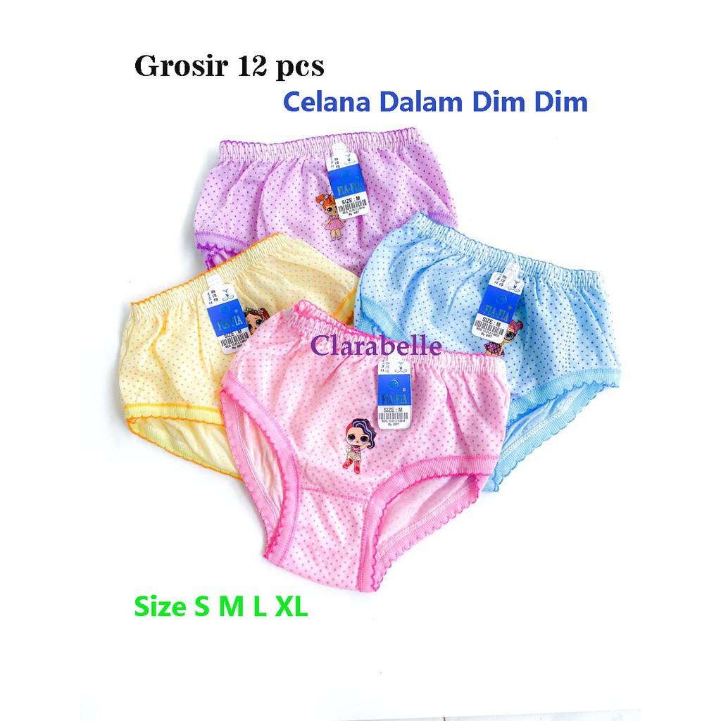 Celana Dalam Dim Dim Grosir 12 pcs / Celana Dalam Anak Murah Berkualitas