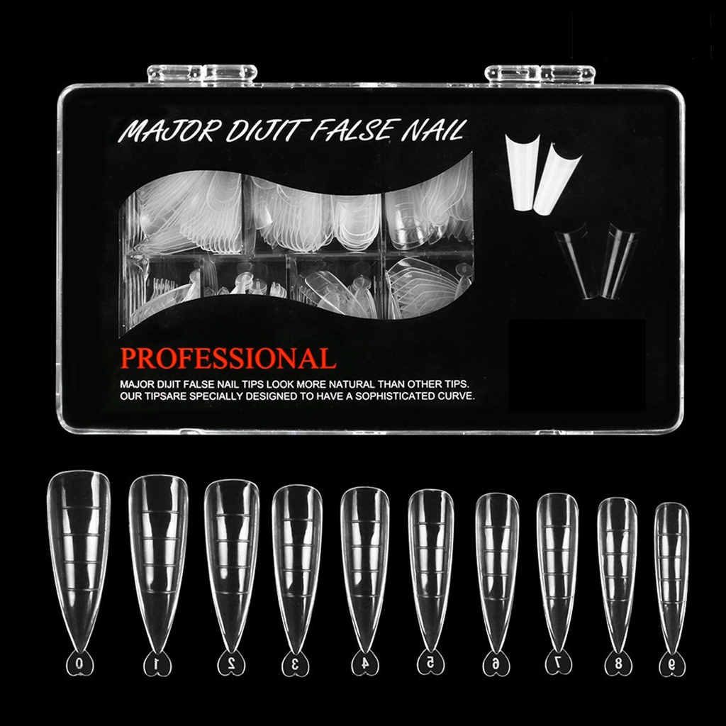 Providence 500Pcs/Box Fake Nails Heart Shape Extend Nails Transparent Seamless False Manicure Tips for Beauty