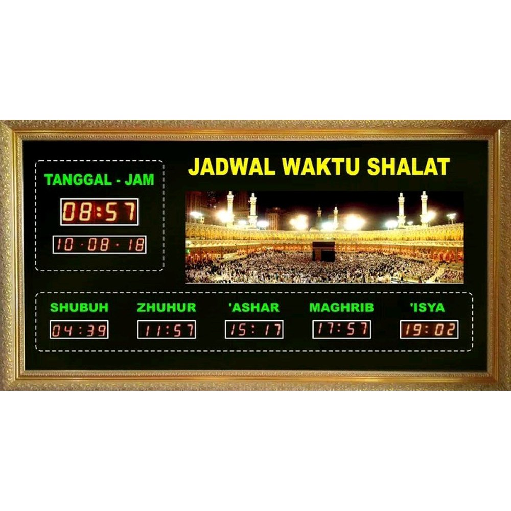 jam jadwal sholat jeda iqomah bergambar digital shalat iqoma iqamah jadwal solat elektrik masjid