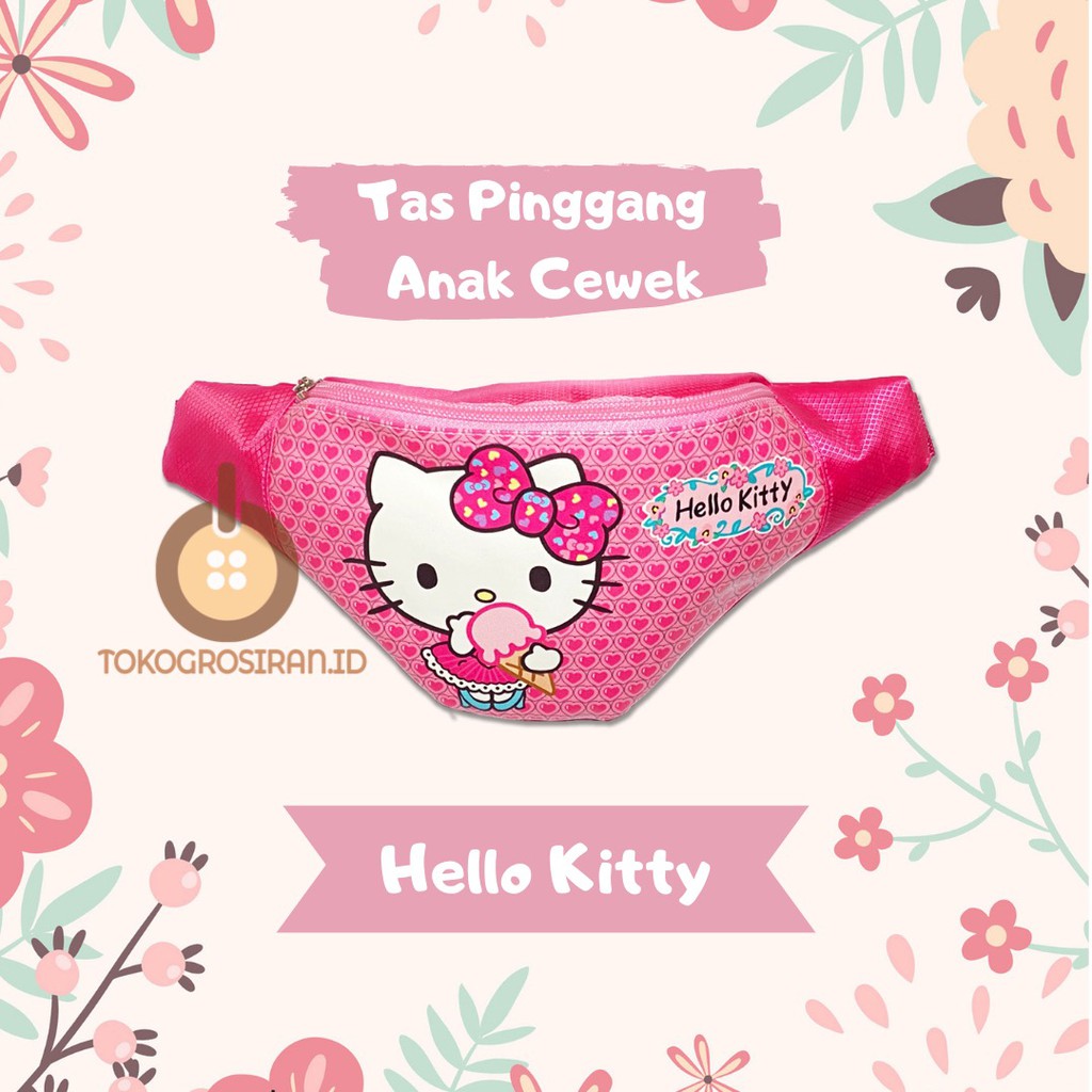 TOKOGROSIRAN.ID - TAS PINGGANG ANAK LAKI-LAKI WAIST BAG MURAH SUPERHERO BATMAN HELLO KITTY UNICORN