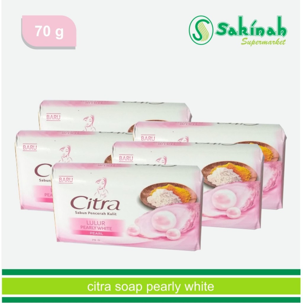 Citra Soap Pearly White 70Gr (Sabun Batang) - (5 Pcs)