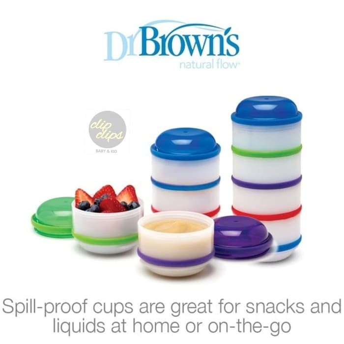 Dr Brown Snack A Pillar Dipping Cups - Tempat Camilan