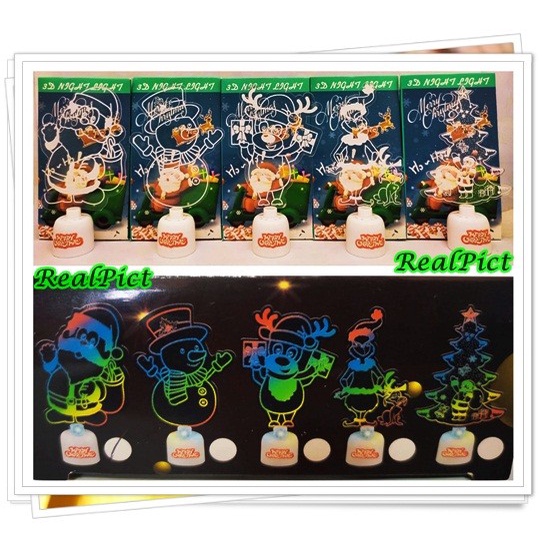 Lampu LED 3D Hiasan Pohon Natal Christmas Warna Warni Christmas Tree