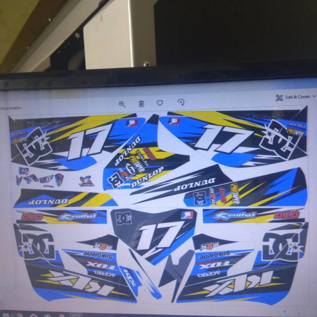 KLX LAMA DECAL.dc biru