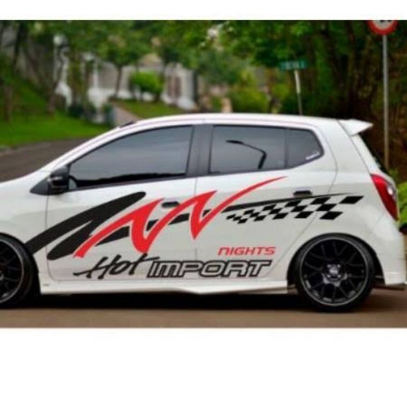cuting stiker custom mobil body agya ayla datsun dll