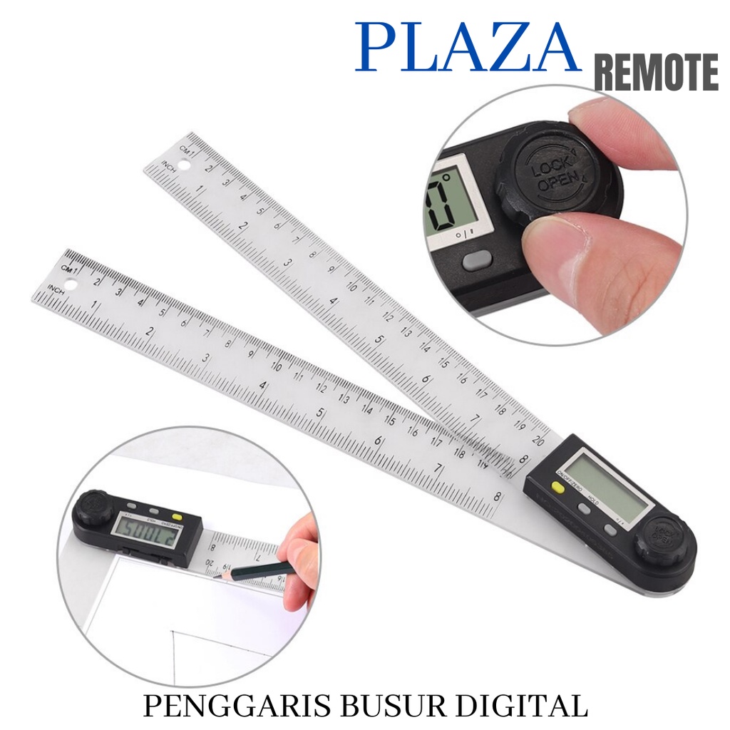 

RB Penggaris Siku Digital Protractor Angel Penggaris Busur Derajat Sudut Digital 200 mm