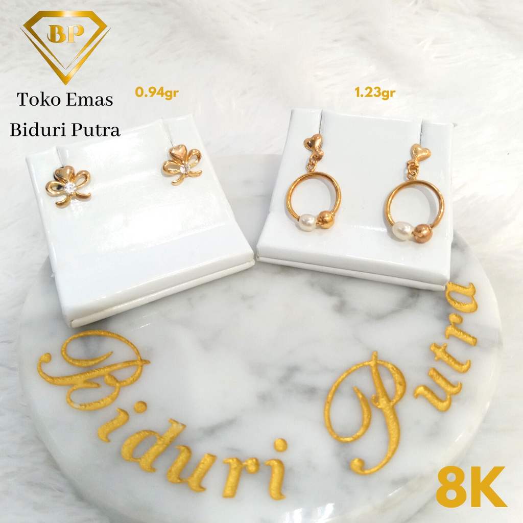 ANTING SUBANG EMAS ASLI KADAR 8K/375 toko emas biduri putra